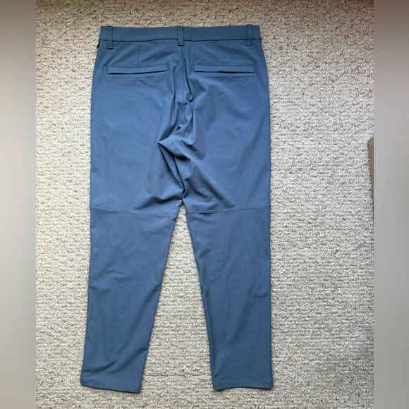 🍋 Men's LULULEMON Iron Blue Commission Pant Slim Warpstreme 28" Inseam 32” Waist - Picture 10 of 14